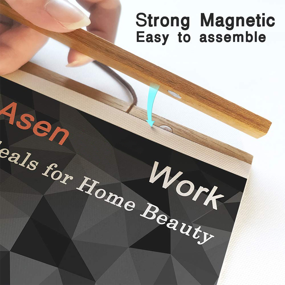 21 30 40 50cm Magnetic Poster  - Engraved Wood Frame recension och pris
