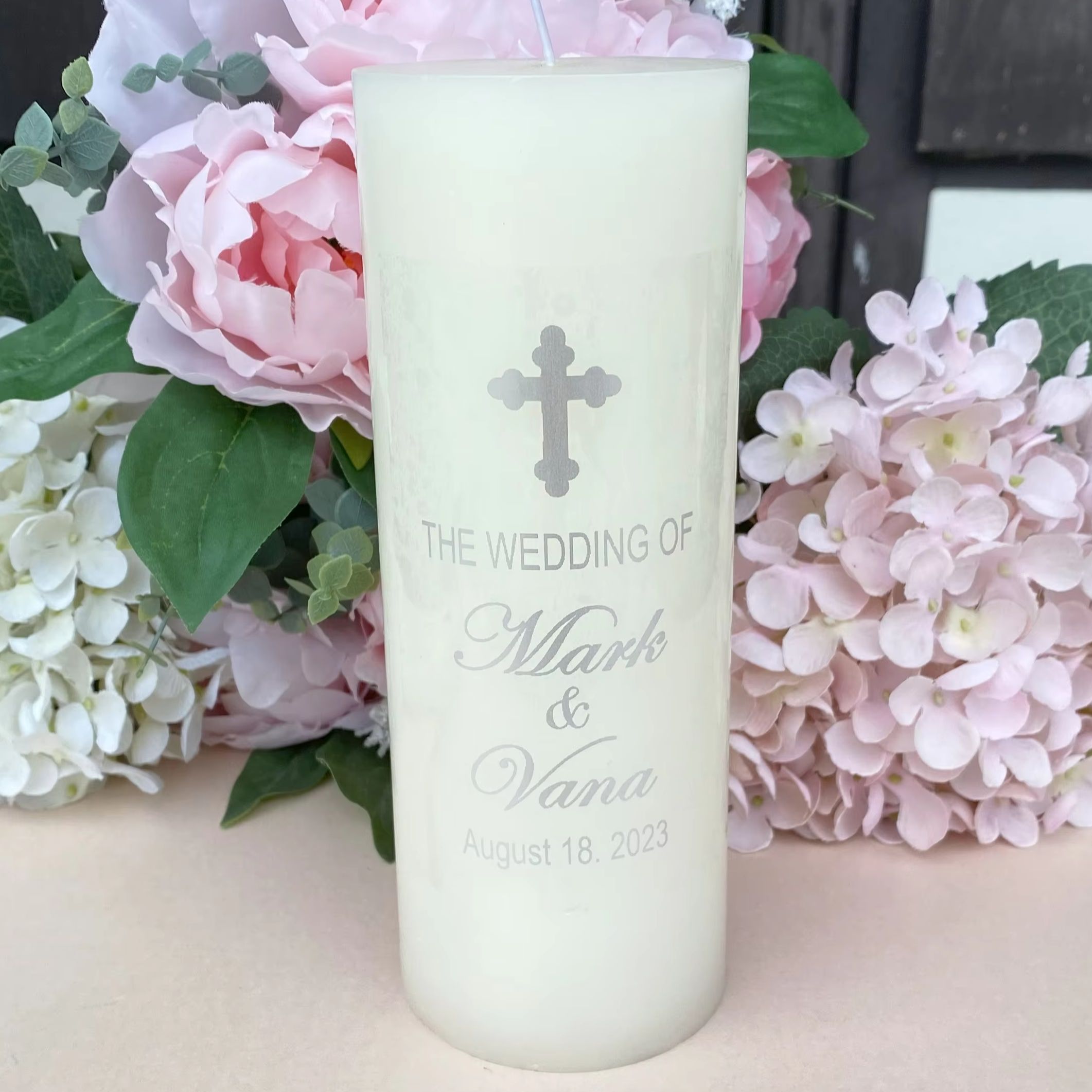 Silver Personalized Candle dec - Personalised Candle Label recension och pris