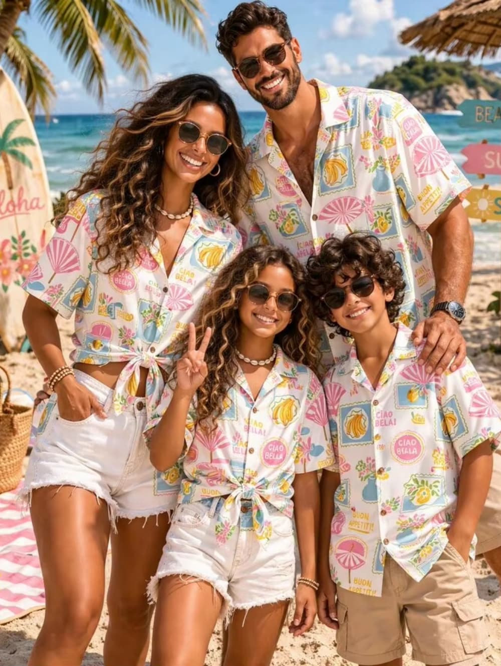 Summer Men's Family Wear Beach - Family Tree Print recension och pris